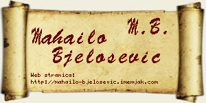 Mahailo Bjelošević vizit kartica